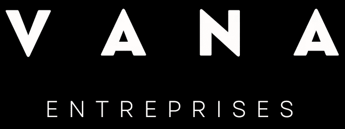 A black and white logo of the company dana enterprises.